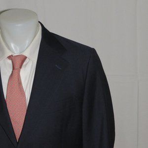 Cantarelli Blue Recent Navy Nailshead Recent Two Button Sport Coat 42R